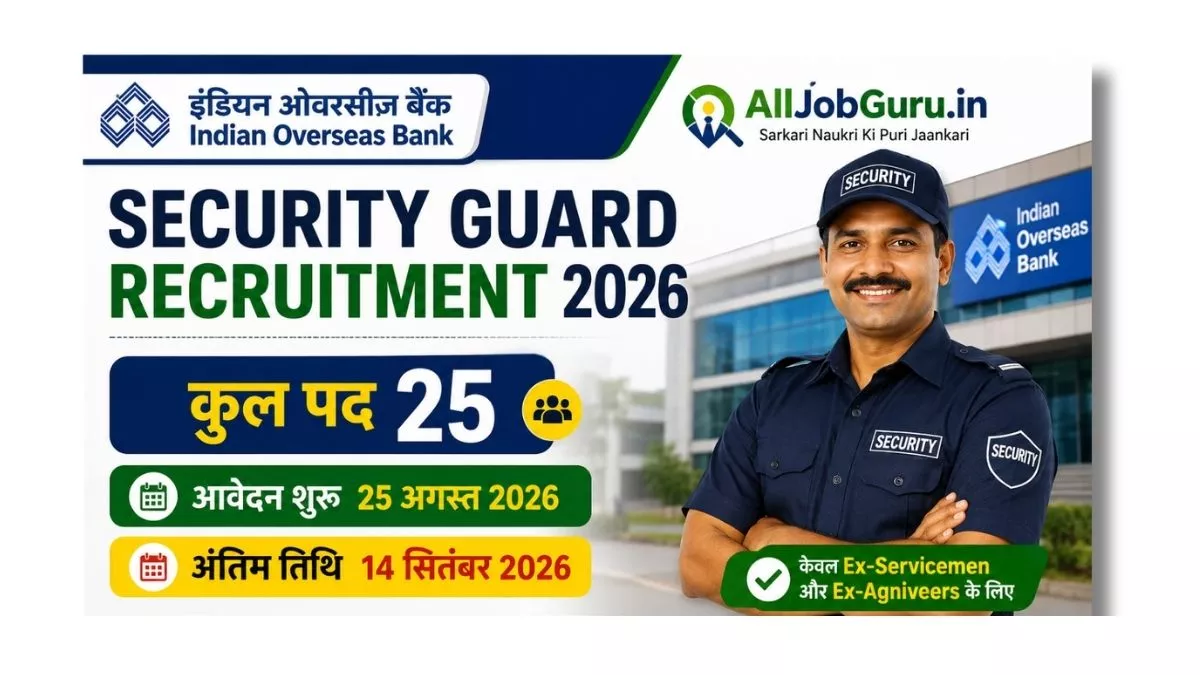 IOB Security Guard Recruitment 2026