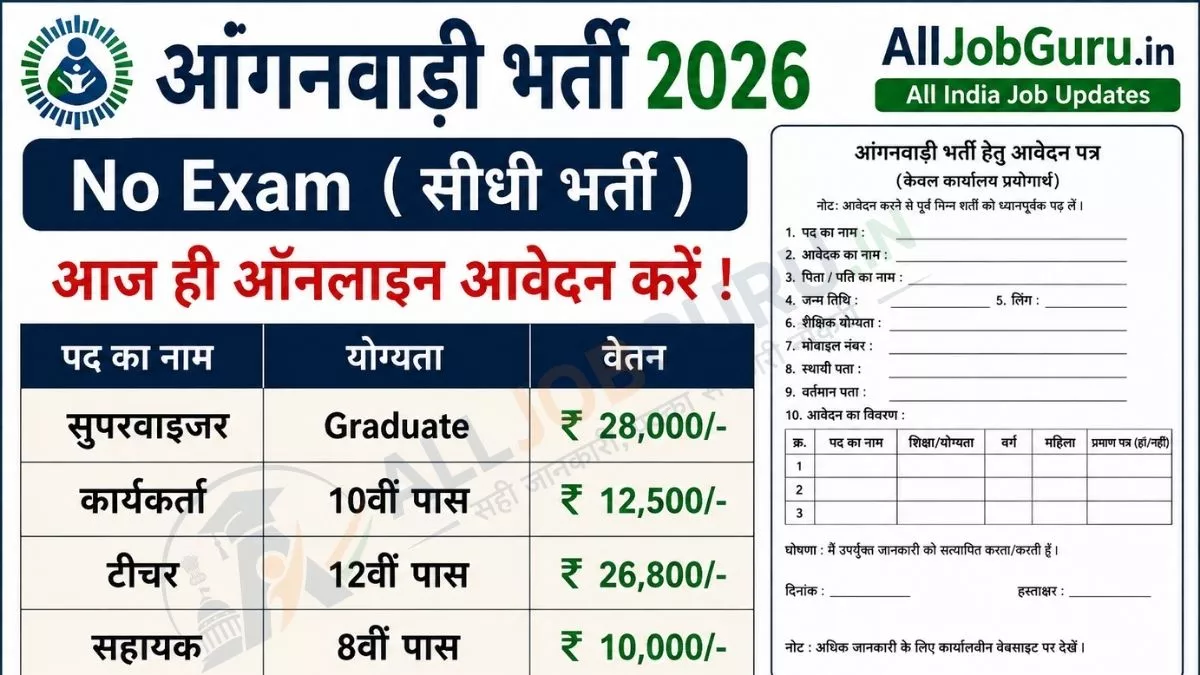 UP Anganwadi Helper Bharti 2026