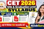 CET 12th & Graduation Level Syllabus 2026